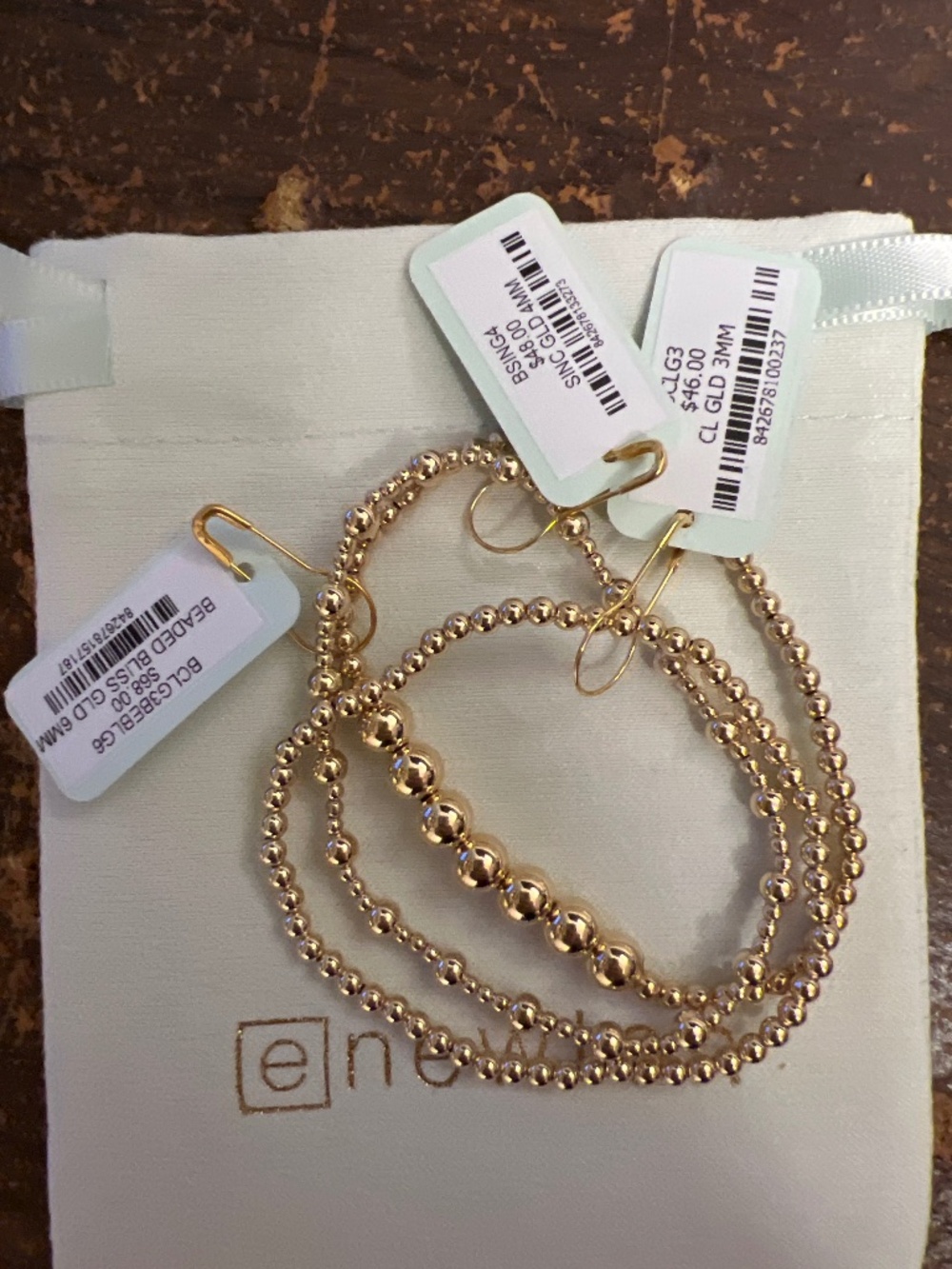 NWT Enewton bracelet stack gold